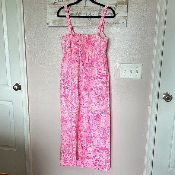 NWT Lilly Pulitzer Dresses Lilly Pulitzer Azora Cotton Midi Dress PINK Size 10 - Picture 8 of 8